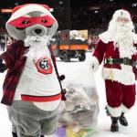 Santa at the 67s Teddy Bear Game